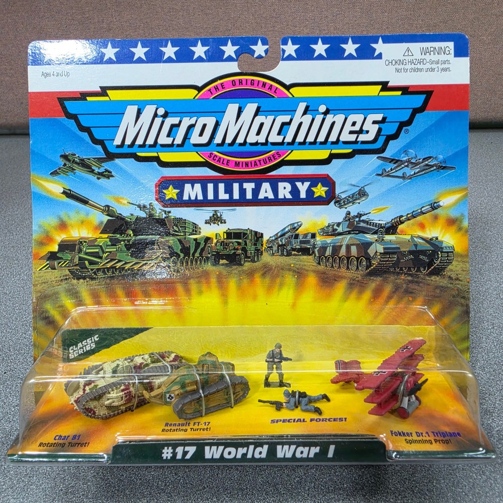 Micro Machines Military #17 World War I Set NEW Galoob WWI Tanks Plane Figures